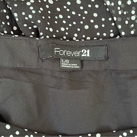 Forever 21 High-Low Sheer Polka Dot Layered Tiered Skirt - Picture 11 of 16